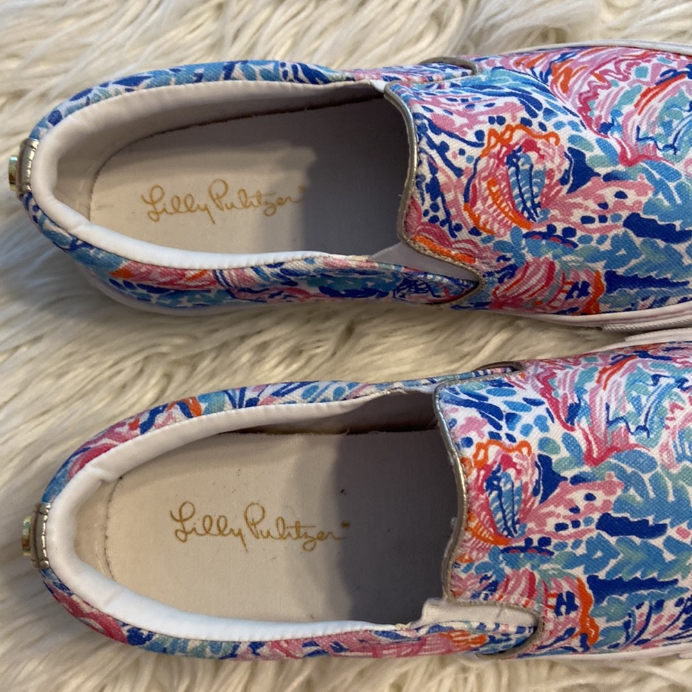 Lilly Pulitzer Shoes size 9 excellent condition see all photos perfect for summe - Picture 2 of 12